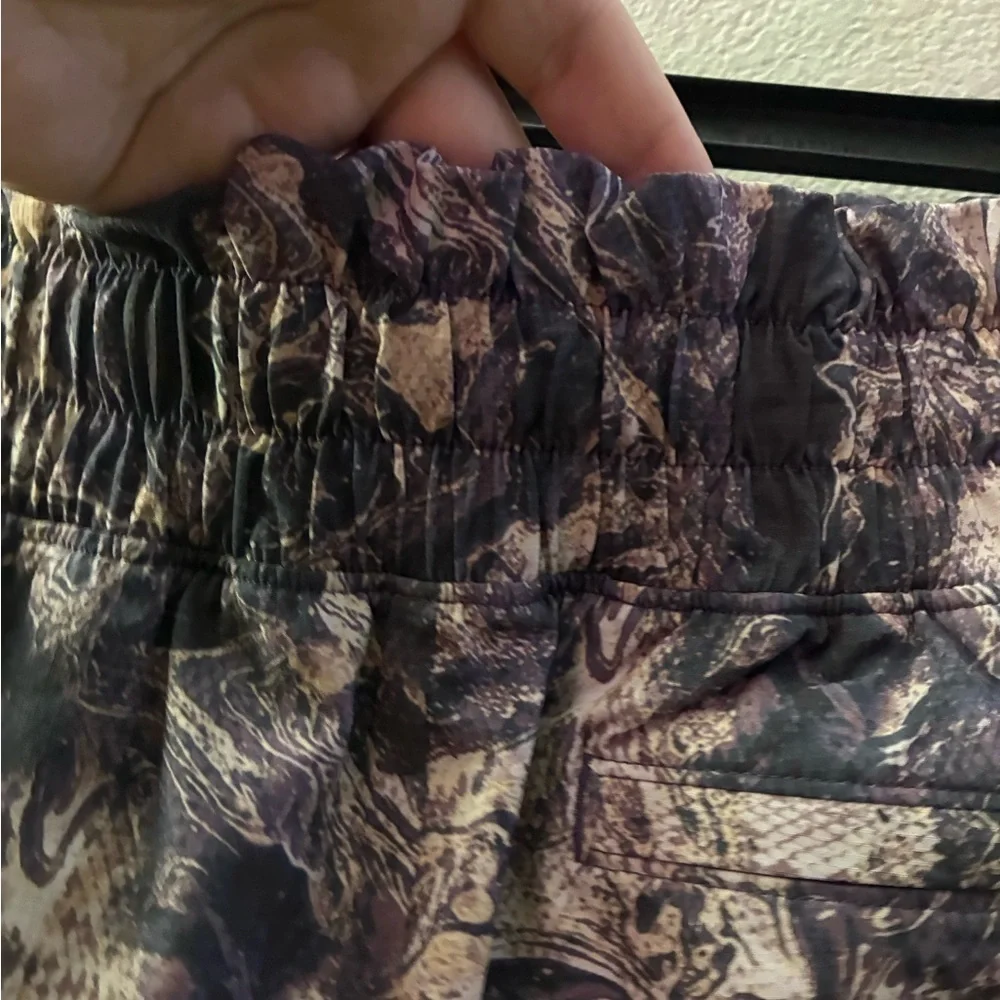 FLX Women's Marble Swirl Athletic Shorts with Liner S